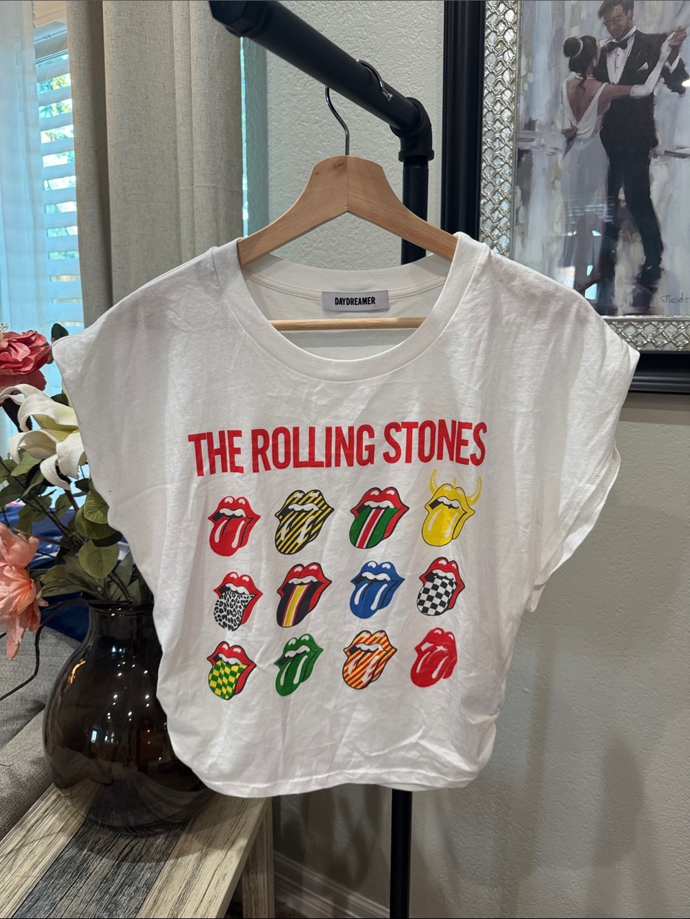 Daydreamer The Rolling Stones White Graphic Tee